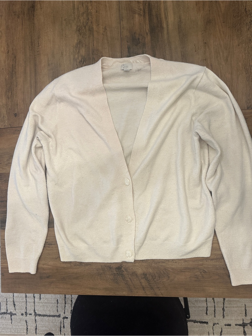 a new day Cream Button-Front Women's Cardigan Sweater